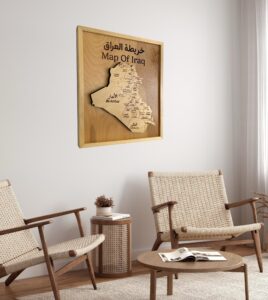 Iraqi Wooden Map - Image 3
