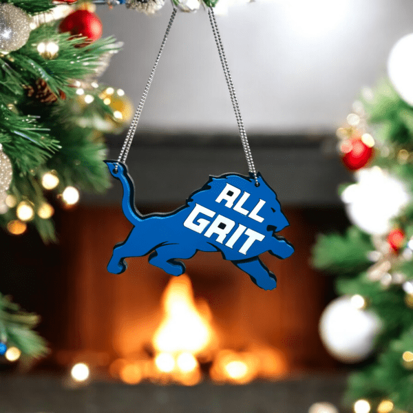 Detroit Lions All Grit Car Charm Detroit Lion Gear Vehicle Accessory for Football Fans Detroit Lions Car Ornament. Gifts for him Christmas - Image 2