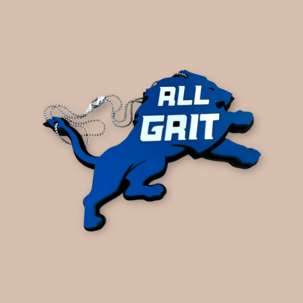 Detroit Lions All Grit Car Charm Detroit Lion Gear Vehicle Accessory for Football Fans Detroit Lions Car Ornament. Gifts for him Christmas - Image 3