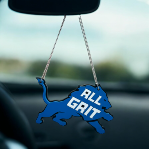 Detroit Lions All Grit Car Charm Detroit Lion Gear Vehicle Accessory for Football Fans Detroit Lions Car Ornament. Gifts for him Christmas