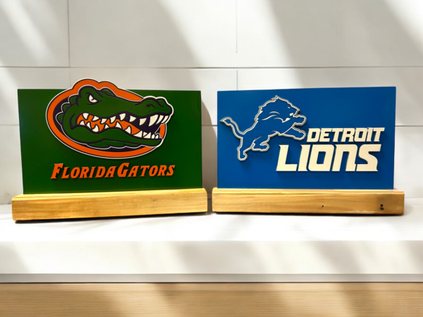 Custom Detroit Lions Desk Nameplate